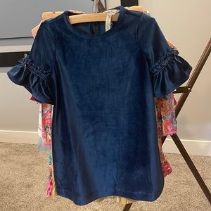 Matilda Jane Party in Blue Velour Dress size 4